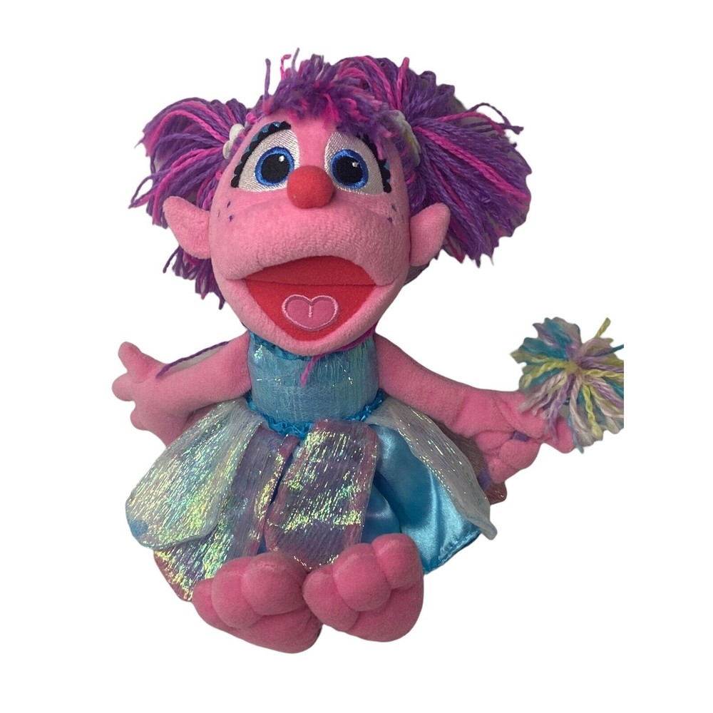 Gund ABBY CADABBY Sesame Street 12" Plush Fairy Stuffed Doll w/ Yarn Wand 2006